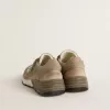 Dad-Star para hombre en malla beige y ante con estrella de cuero plateado Dad-Star para hombre en malla beige y ante con estrella de cuero plateado