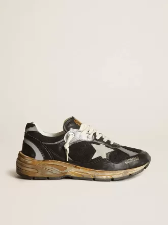 Dad-Star para hombre en malla negra y napa con estrella color hielo