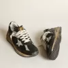 Dad-Star para hombre en malla negra y napa con estrella color hielo Dad-Star para hombre en malla negra y napa con estrella color hielo