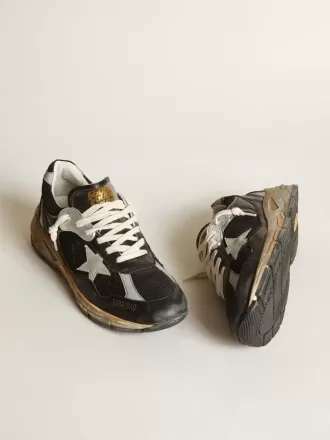 Dad-Star para hombre en malla negra y napa con estrella color hielo