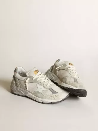 Dad-Star para hombre en ante blanco y gris y estrella de cuero blanco
