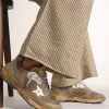 Dad-Star para mujer en malla gris paloma y ante