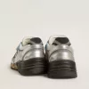 Dad-Star para mujer en malla y piel plateada con estrella de ante negro