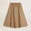 Falda circular beige para mujer Falda circular beige para mujer