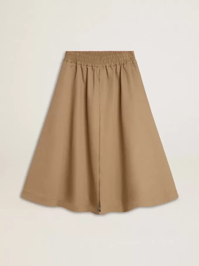 Falda circular beige para mujer Falda circular beige para mujer