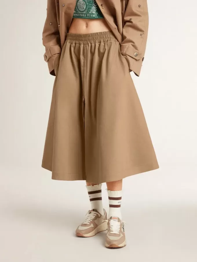 Falda circular beige para mujer Falda circular beige para mujer