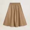 Falda circular beige para mujer Falda circular beige para mujer