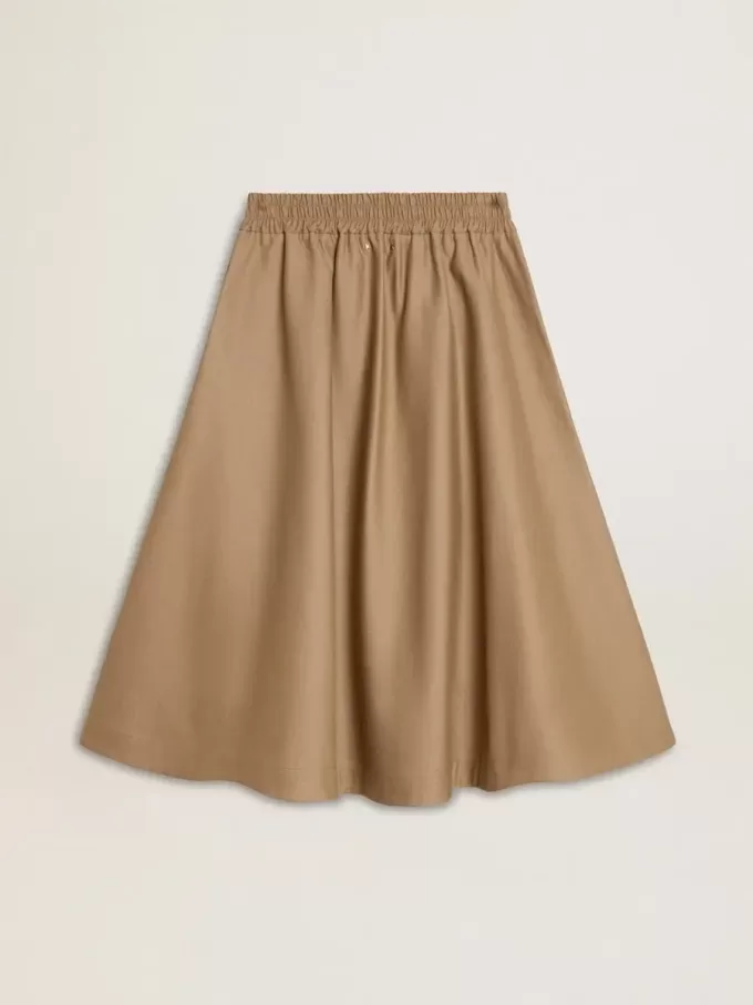 Falda circular beige para mujer Falda circular beige para mujer