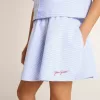 Falda de niña con rayas azul claro Falda de niña con rayas azul claro