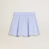 Falda de niña con rayas azul claro Falda de niña con rayas azul claro
