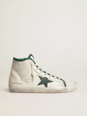 Francy LTD para hombre en piel napa blanca con estrella de goma verde