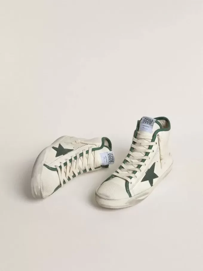 Francy LTD para mujer en piel napa con estrella de goma verde Francy LTD para mujer en piel napa con estrella de goma verde