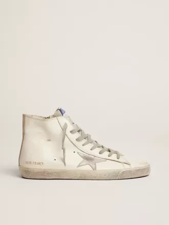 Francy para hombre en piel con estrella de ante plateado