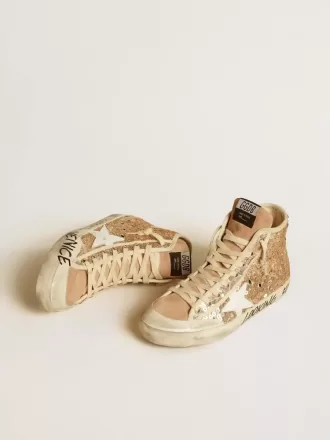 Francy Penstar con lentejuelas, estrella de cuero e inserciones de ante