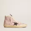Francy Penstar para mujer en ante rosa con estrella gris brillante Francy Penstar para mujer en ante rosa con estrella gris brillante