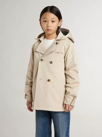 Gabardina infantil con chaleco interior extraíble