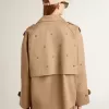 Gabardina oversize para mujer con cristales Gabardina oversize para mujer con cristales