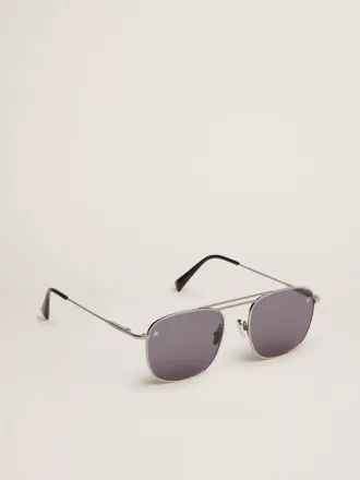 Gafas de sol aviador Roger con montura negra y lentes negras