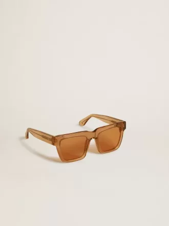 Gafas de sol cuadradas estilo Jamie con montura y lentes color miel