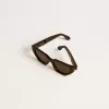 Gafas de sol de estilo rectangular con montura y lentes negras Gafas de sol de estilo rectangular con montura y lentes negras