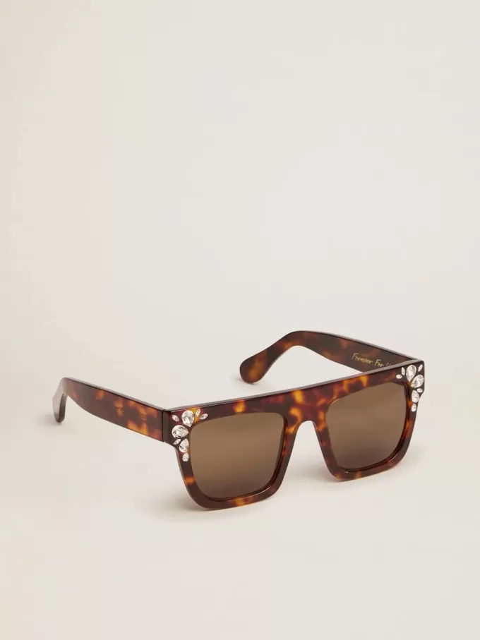 Gafas de sol de modelo cuadrado con montura habana y cristales Gafas de sol de modelo cuadrado con montura habana y cristales