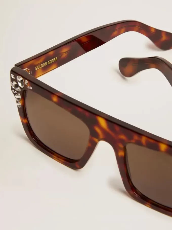 Gafas de sol de modelo cuadrado con montura habana y cristales Gafas de sol de modelo cuadrado con montura habana y cristales