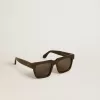 Gafas de sol Jamie de estilo cuadrado con montura negra y logotipo dorado Gafas de sol Jamie de estilo cuadrado con montura negra y logotipo dorado