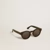 Gafas de sol Panthos de estilo cuadrado con montura y lentes negras