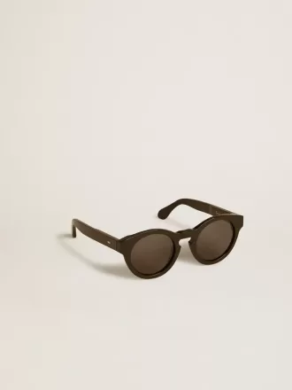 Gafas de sol Panthos de estilo cuadrado con montura y lentes negras
