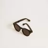 Gafas de sol Panthos de estilo cuadrado con montura y lentes negras