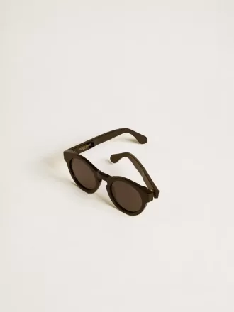Gafas de sol Panthos de estilo cuadrado con montura y lentes negras