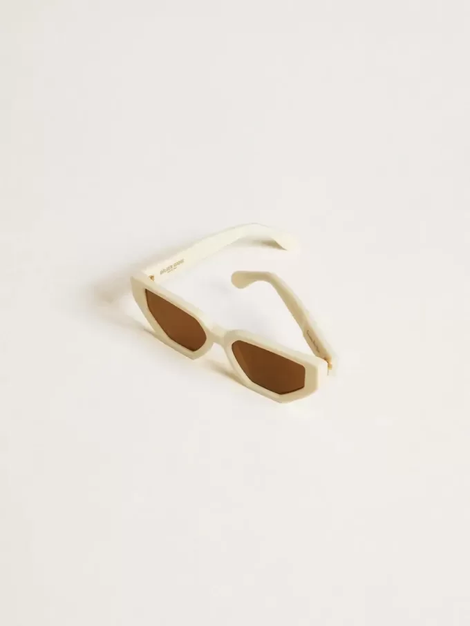 Gafas de sol rectangulares con montura beige Gafas de sol rectangulares con montura beige