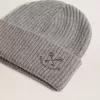 Gorro de lana gris acanalado Gorro de lana gris acanalado