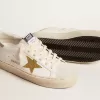 Hi Star con estrella de cristal Swarovski y lengüeta de cuero plateada en el talón Hi Star con estrella de cristal Swarovski y lengüeta de cuero plateada en el talón
