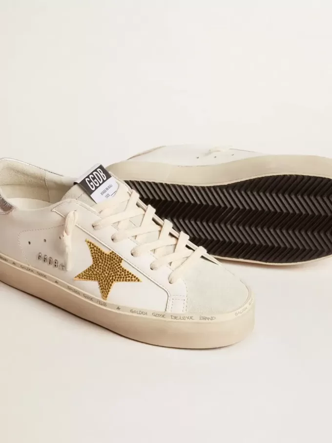 Hi Star con estrella de cristal Swarovski y lengüeta de cuero plateada en el talón Hi Star con estrella de cristal Swarovski y lengüeta de cuero plateada en el talón
