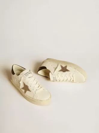 Hi Star LTD con estrella de cristal Swarovski y lengüeta de cuero negro en el talón