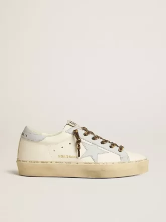 Hi Star LTD en piel con estrella y lengüeta en el talón en piel azul claro