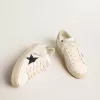 Hi Star para mujer con estrella azul brillante y lengüeta del talón con brillo platino Hi Star para mujer con estrella azul brillante y lengüeta del talón con brillo platino