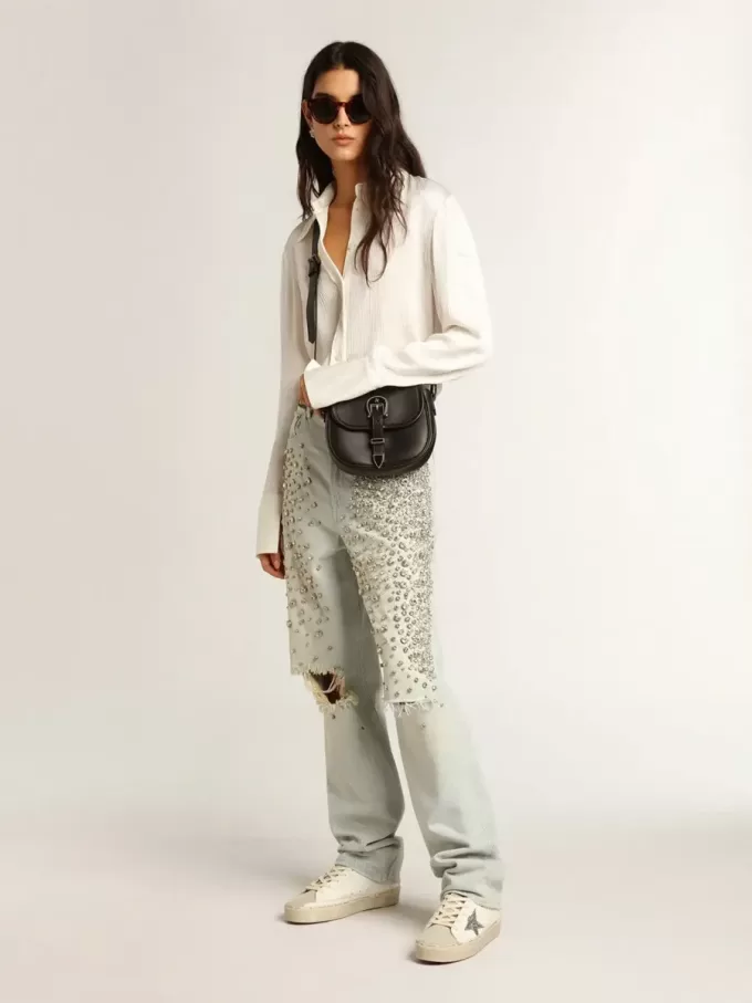 Hi Star para mujer con estrella plateada brillante y lengüeta del talón en nubuck gris paloma Hi Star para mujer con estrella plateada brillante y lengüeta del talón en nubuck gris paloma