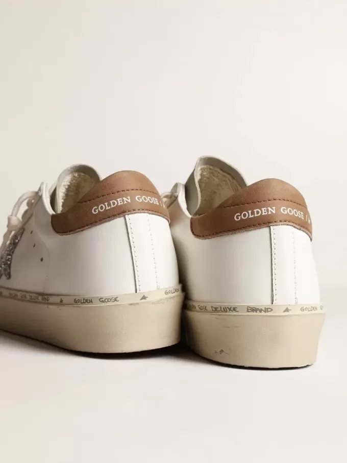 Hi Star para mujer con estrella plateada brillante y lengüeta del talón en nubuck gris paloma Hi Star para mujer con estrella plateada brillante y lengüeta del talón en nubuck gris paloma