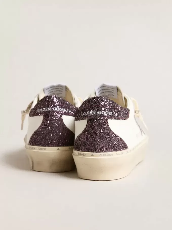 Hi Star para mujer con estrella plateada brillante y lengüeta trasera roja rubí brillante Hi Star para mujer con estrella plateada brillante y lengüeta trasera roja rubí brillante