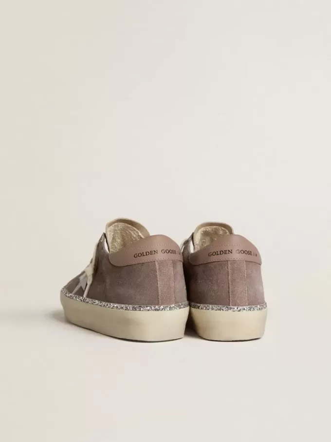 Hi Star para mujer en ante con estrella de piel plateada y lengüeta de piel en el talón Hi Star para mujer en ante con estrella de piel plateada y lengüeta de piel en el talón
