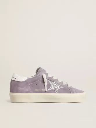 Hi Star para mujer en ante morado con estrella plateada brillante Hi Star para mujer en ante morado con estrella plateada brillante