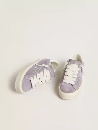 Hi Star para mujer en ante morado con estrella plateada brillante Hi Star para mujer en ante morado con estrella plateada brillante