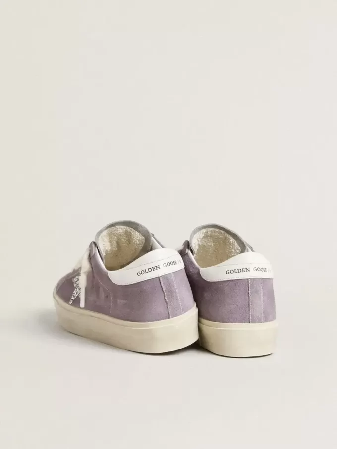 Hi Star para mujer en ante morado con estrella plateada brillante Hi Star para mujer en ante morado con estrella plateada brillante