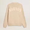 Jersey beige de cuello redondo para hombre con las letras «Golden» en la espalda Jersey beige de cuello redondo para hombre con las letras «Golden» en la espalda