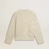 Jersey beige de mujer con motivos para el Año Nuevo Chino Jersey beige de mujer con motivos para el Año Nuevo Chino