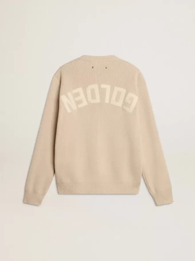 Jersey beige para mujer con las letras «Golden» en la espalda Jersey beige para mujer con las letras «Golden» en la espalda