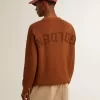 Jersey de cuello redondo para hombre con logotipo en la espalda Jersey de cuello redondo para hombre con logotipo en la espalda