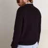 Jersey de cuello redondo para hombre en algodón azul oscuro Jersey de cuello redondo para hombre en algodón azul oscuro